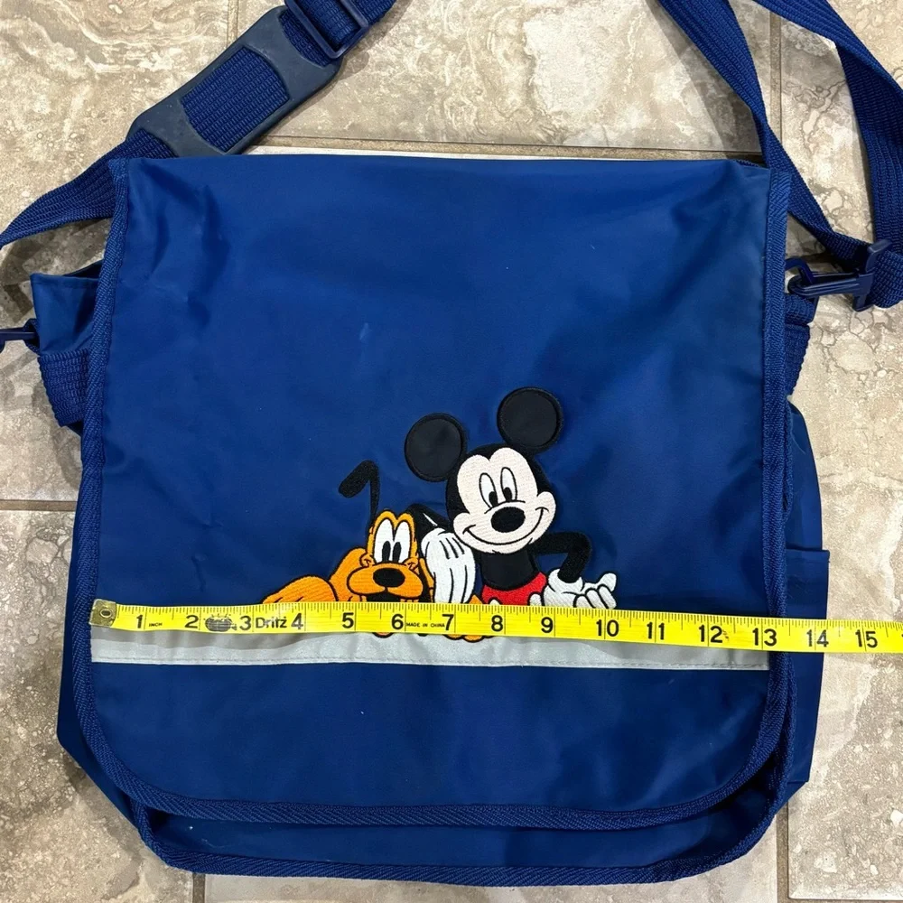 Disney Store Mickey‎ And Pluto Back Pack Shoulder Computer School Bag Embrodered